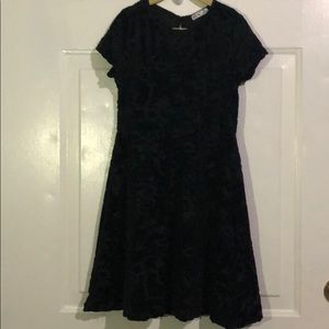 Dex Black Burnout Velvet Dress